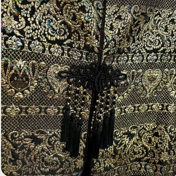 Karen Lawrence by Matthew Gold & Black Embroidered Blazer with Tank, Size 12 - Picture 3 of 9